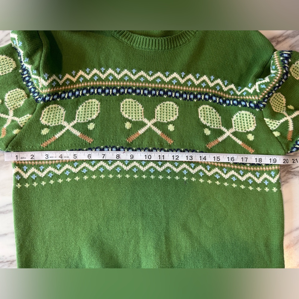 Kiel James Patrick Green Tennis Sweater - Picture 10 of 10